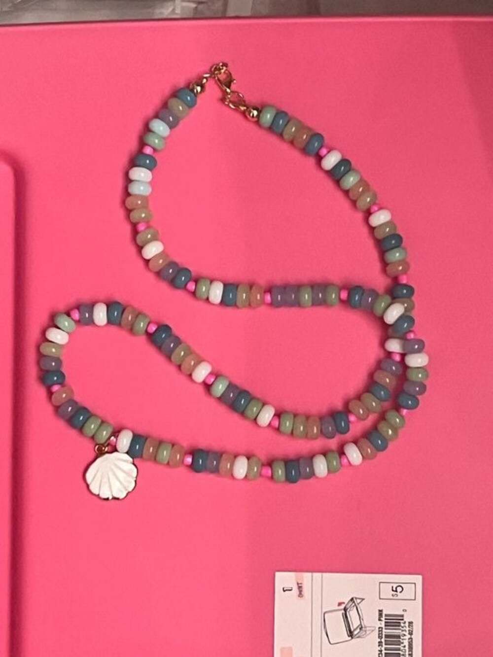 Reagan inc boutique Rondelle beads candy shell necklace